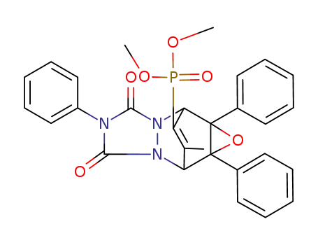 dimethyl 4,6-dioxo-9-methyl-1a,5,8a-triphenyl-2,8-etheno-1a,2,5,6,8,8a-hexahydro-4H-oxireno<d><1,2,4>triazolo<1,2-a>pyridazine-10-phosphonate