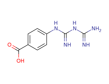 Benzoic acid,4-[[[(aminoiminomethyl)amino]iminomethyl]amino]- cas  22817-15-8