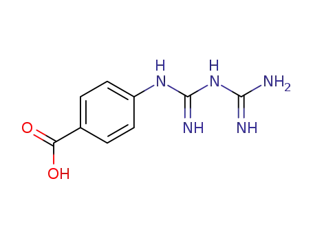 Molecular Structure of 22817-15-8 (4-{[{[AMINO(IMINO)METHYL]AMINO}(IMINO)METHYL]AMINO}BENZOIC ACID HYDROCHLORIDE)
