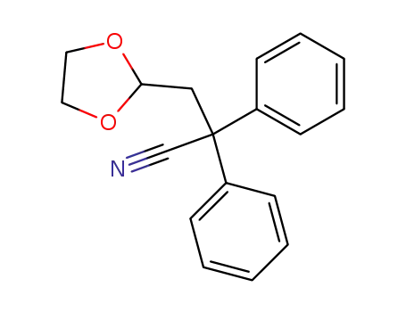 Molecular Structure of 100157-42-4 (1-cyano-1-<2-(1,1-ethylendioxyethyl)>diphenylmethane)