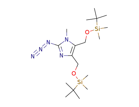 Molecular Structure of 263159-44-0 (2-azido-4,5-bis(tert-butyldimethylsilyloxymethyl)-1-methyl-1H-imidazole)