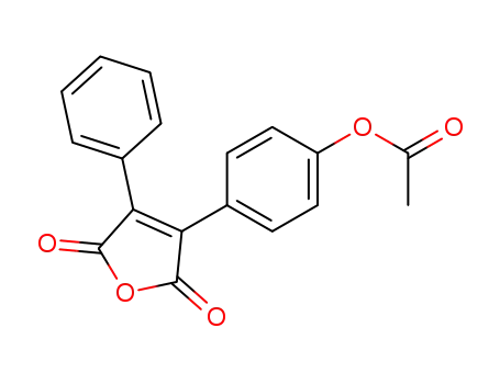 Molecular Structure of 104594-77-6 (Acetic acid 4-(2,5-dioxo-4-phenyl-2,5-dihydro-furan-3-yl)-phenyl ester)