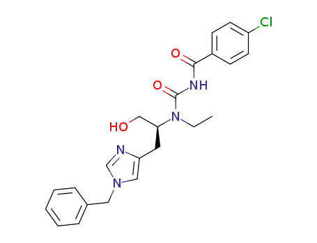 1-[(S)-2-(1-Benzyl-1H-imidazol-4-yl)-1-hydroxymethyl-ethyl]-3-(4-chloro-benzoyl)-1-ethyl-urea