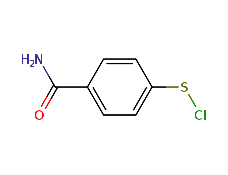 Molecular Structure of 150035-80-6 (Benzenesulfenyl chloride, 4-(aminocarbonyl)-)