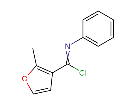 Molecular Structure of 79190-43-5 (2-Methyl-N-phenyl-furan-3-carboximidoyl chloride)