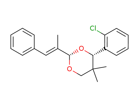 Molecular Structure of 133124-15-9 ((2S,4S)-(-)-4-(2-chlorophenyl)-5,5-dimethyl-2-(1-methyl-trans-2-phenylethenyl)-1,3-dioxane)