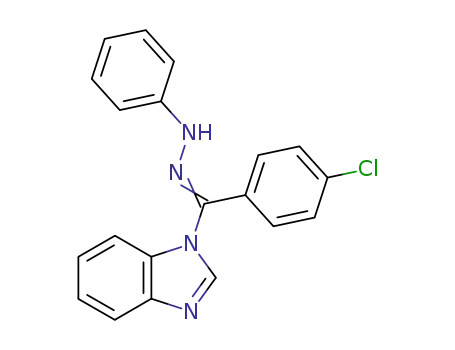 Molecular Structure of 132703-75-4 (N-[1-Benzoimidazol-1-yl-1-(4-chloro-phenyl)-meth-(E)-ylidene]-N'-phenyl-hydrazine)