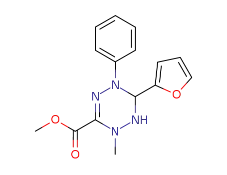 6-Furan-2-yl-2-methyl-5-phenyl-1,2,5,6-tetrahydro-[1,2,4,5]tetrazine-3-carboxylic acid methyl ester