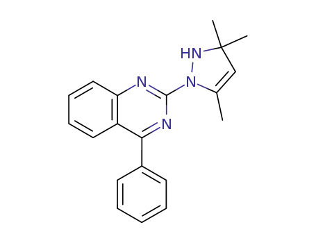 Molecular Structure of 100672-16-0 (4-Phenyl-2-(3,3,5-trimethyl-2,3-dihydro-pyrazol-1-yl)-quinazoline)