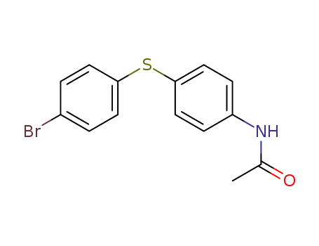 Molecular Structure of 79995-57-6 (N-(4-[(4-BROMOPHENYL)SULFANYL]PHENYL)ACETAMIDE)