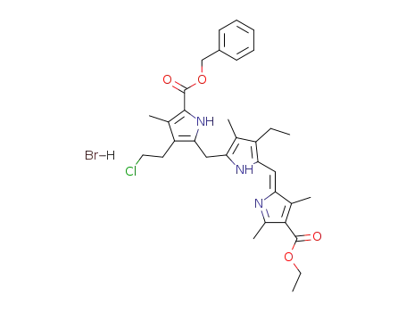 benzyl 2-(2-chloroethyl)-6-ethoxycarbonyl-4-ethyl-1,3,5,6'-tetramethyltripyrrene-1'-carboxylic acid hydrobromide