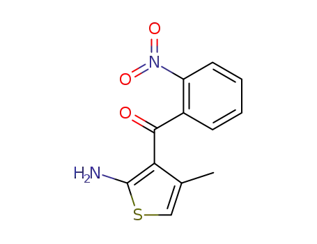 Molecular Structure of 67718-54-1 (Methanone, (2-amino-4-methyl-3-thienyl)(2-nitrophenyl)-)