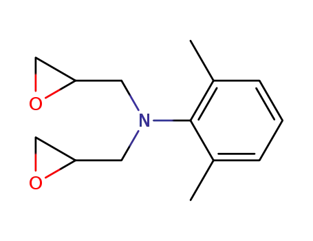Molecular Structure of 95796-27-3 (Oxiranemethanamine, N-(2,6-dimethylphenyl)-N-(oxiranylmethyl)-)