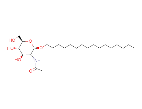 Molecular Structure of 115414-49-8 (HEXADECYL 2-ACETAMIDO-2-DEOXY-BETA-D-GLUCOPYRANOSIDE)