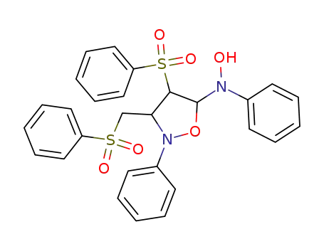 <i>N</i>-(4-benzenesulfonyl-3-benzenesulfonylmethyl-2-phenyl-isoxazolidin-5-yl)-<i>N</i>-phenyl-hydroxylamine