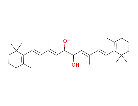 Molecular Structure of 73472-93-2 (1,3,7,9-Decatetraene-5,6-diol,
3,8-dimethyl-1,10-bis(2,6,6-trimethyl-1-cyclohexen-1-yl)-)