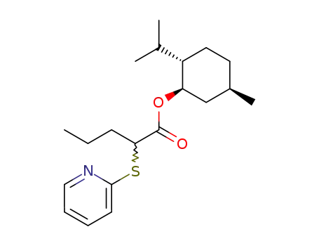 Molecular Structure of 114687-41-1 (2-(Pyridin-2-ylsulfanyl)-pentanoic acid (1R,2S,5R)-2-isopropyl-5-methyl-cyclohexyl ester)