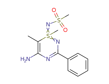 1,6-Dimethyl-1-(methylsulfonylimino)-3-phenyl-1λ<sup>6</sup>,2,4-thiadiazin-5-amin