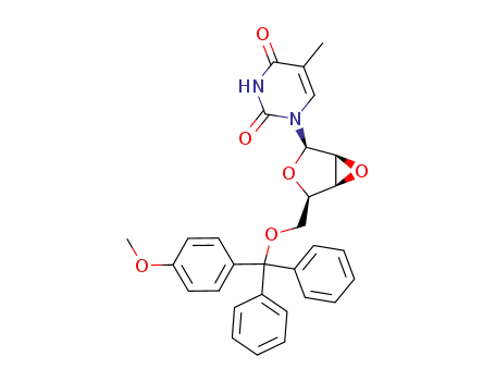 1-(5'-O-(monomethoxytrityl)-2',3'-O-anhydro-β-D-lyxofuranosyl)thymine