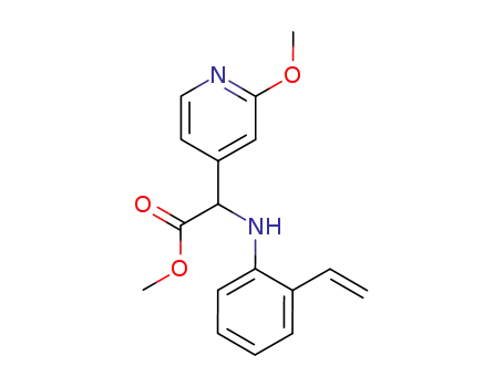Molecular Structure of 123148-71-0 ((2-Methoxy-pyridin-4-yl)-(2-vinyl-phenylamino)-acetic acid methyl ester)