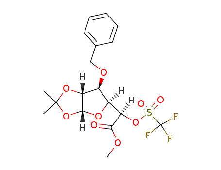 (R)-((3aR,5S,6S,6aR)-6-Benzyloxy-2,2-dimethyl-tetrahydro-furo[2,3-d][1,3]dioxol-5-yl)-trifluoromethanesulfonyloxy-acetic acid methyl ester