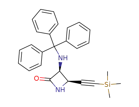 (3S,cis)-4-trimethylsilylethynyl-3-triphenylmethylamino-2-azetidinone