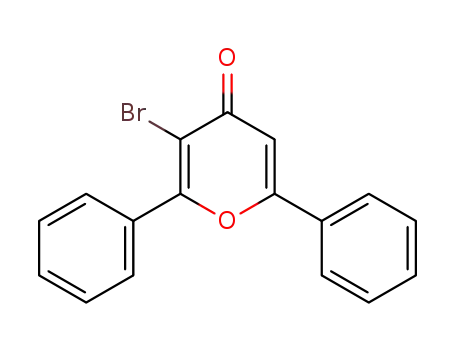 Molecular Structure of 42471-19-2 (3-bromo-2,6-diphenyl-4H-pyran-4-one)