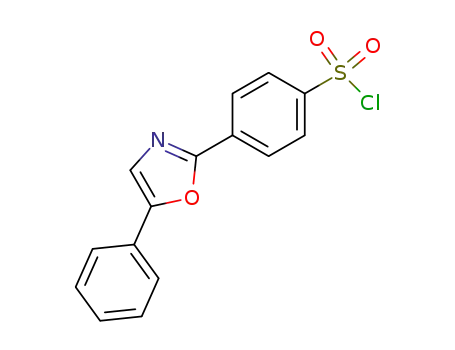 Molecular Structure of 120133-60-0 (Benzenesulfonyl chloride, 4-(5-phenyl-2-oxazolyl)-)
