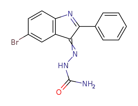 Molecular Structure of 83515-20-2 (5-Bromo-2-phenylindol-3-one semicarbazone)