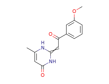 Molecular Structure of 119730-54-0 (2-(3-methoxybenzoylmethylene)-6-methyl-2,3-dihydropyrimidin-4(1H)-one)