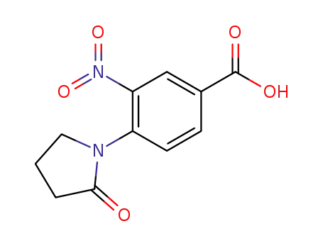 Molecular Structure of 926192-55-4 (3-nitro-4-(2-oxo-pyrrolidin-1-yl)-benzoic acid)