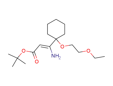 Molecular Structure of 103521-60-4 ((Z)-3-Amino-3-[1-(2-ethoxy-ethoxy)-cyclohexyl]-acrylic acid tert-butyl ester)