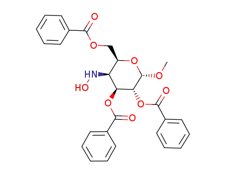 methyl 2,3,6-tri-O-benzoyl-4-deoxy-4-hydroxyamino-α-D-galactopyranoside