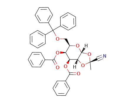 1,2-O-<(1-exo-cyano)ethylidene>-3,4-di-O-benzoyl-6-O-trityl-α-D-galactopyranose