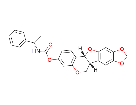 Molecular Structure of 245678-56-2 ((-)-3[1-S-N(1-methyl)benzylcarbamoyl]-6aR,11aR-maackiain)