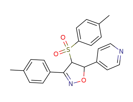Molecular Structure of 122773-30-2 (4-[4-(Toluene-4-sulfonyl)-3-p-tolyl-4,5-dihydro-isoxazol-5-yl]-pyridine)