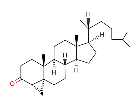 Molecular Structure of 2602-40-6 (4a,6a-dimethyl-7-(6-methylheptan-2-yl)hexadecahydro-2H-cyclopenta[a]cyclopropa[j]phenanthren-2-one)