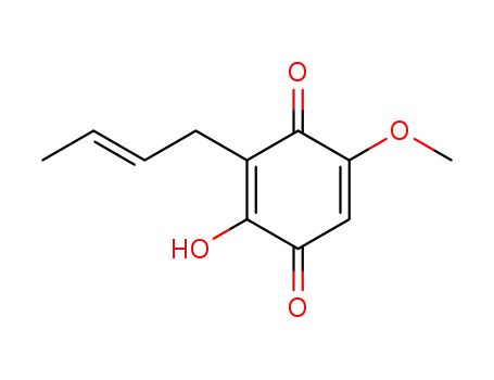 2,5-Cyclohexadiene-1,4-dione,3-(2-butenyl)-2-hydroxy-5-methoxy-,(E)-(9CI)