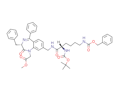 {(S)-3-Benzyl-8-[((S)-6-benzyloxycarbonylamino-2-tert-butoxycarbonylamino-hexanoylamino)-methyl]-2-oxo-5-phenyl-2,3-dihydro-benzo[e][1,4]diazepin-1-yl}-acetic acid methyl ester