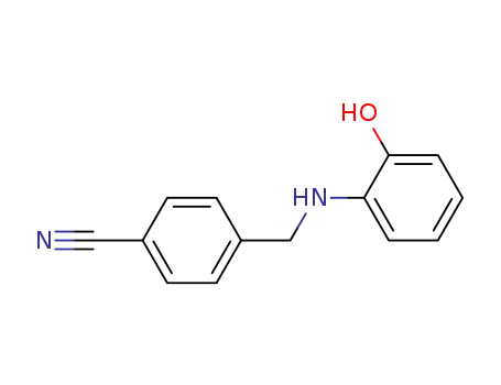 Molecular Structure of 127866-87-9 (4-[(2-Hydroxy-phenylamino)-methyl]-benzonitrile)