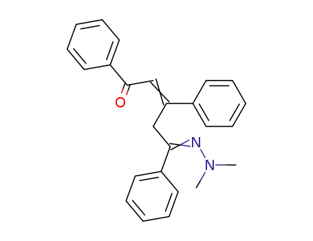Molecular Structure of 78904-94-6 (2-Pentene-1,5-dione, 1,3,5-triphenyl-, 5-(dimethylhydrazone))