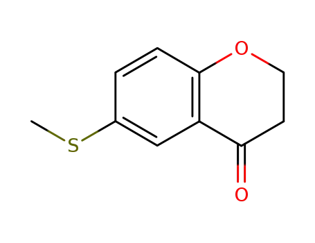 Molecular Structure of 18385-67-6 (4H-1-Benzopyran-4-one, 2,3-dihydro-6-(methylthio)-)