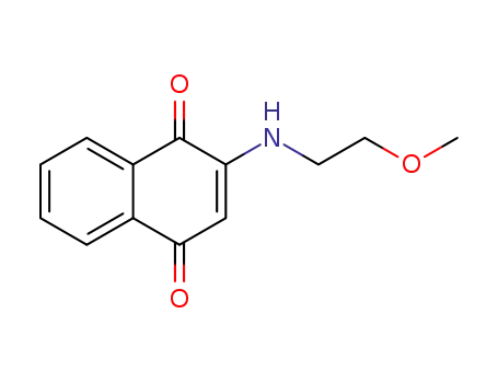 Molecular Structure of 155859-95-3 (2-<(2-methoxyethyl)amino>-1,4-naphthoquinone)