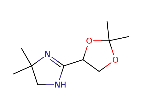 Molecular Structure of 76084-26-9 (1H-Imidazole,
2-(2,2-dimethyl-1,3-dioxolan-4-yl)-4,5-dihydro-4,4-dimethyl-)