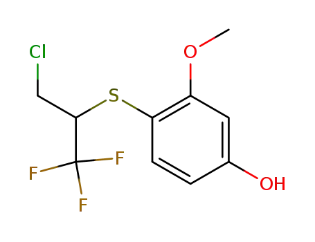 3-Methoxy-4-(1-trifluoromethyl-2-chloroethylthio)phenol