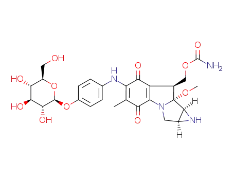 Molecular Structure of 99339-58-9 (7-N-<4-O-(β-D-Glucopyranosyl)phenyl>-9a-methoxymitosane)