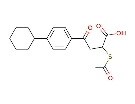 2-acetylthio-3-(4-cyclohexylbenzoyl)propionic acid