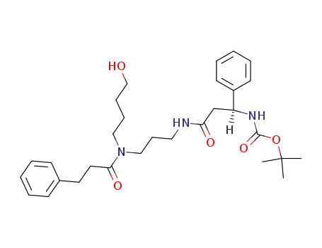 ((S)-2-{3-[(4-Hydroxy-butyl)-(3-phenyl-propionyl)-amino]-propylcarbamoyl}-1-phenyl-ethyl)-carbamic acid tert-butyl ester