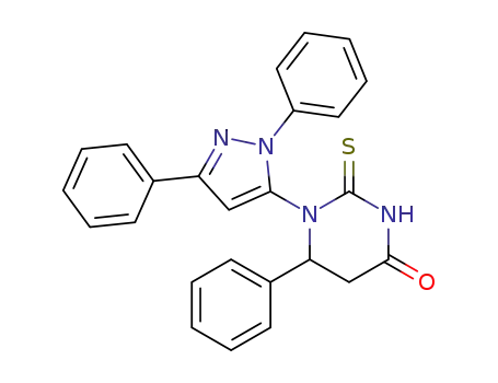 4(1H)-Pyrimidinone,
1-(1,3-diphenyl-1H-pyrazol-5-yl)tetrahydro-6-phenyl-2-thioxo-