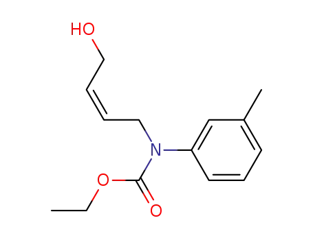 Molecular Structure of 128886-47-5 (((Z)-4-Hydroxy-but-2-enyl)-m-tolyl-carbamic acid ethyl ester)